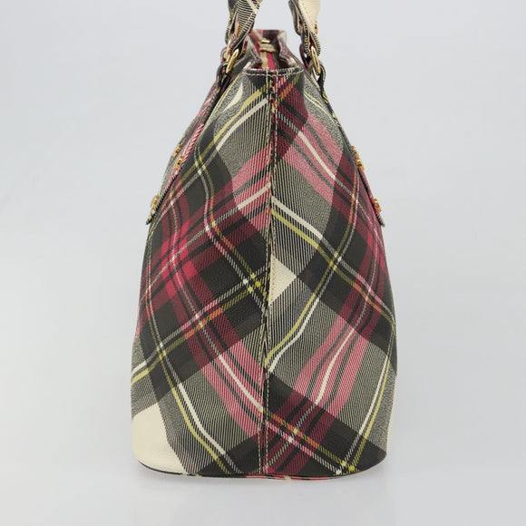 Vivienne Westwood Tote Bag PVC Canvas Pink Gold Auth 187266V