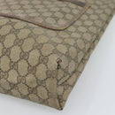 GUCCI GG Supreme Web Sherry Line Tote Bag PVC Beige Gold 378 02 003 Auth 187267-14