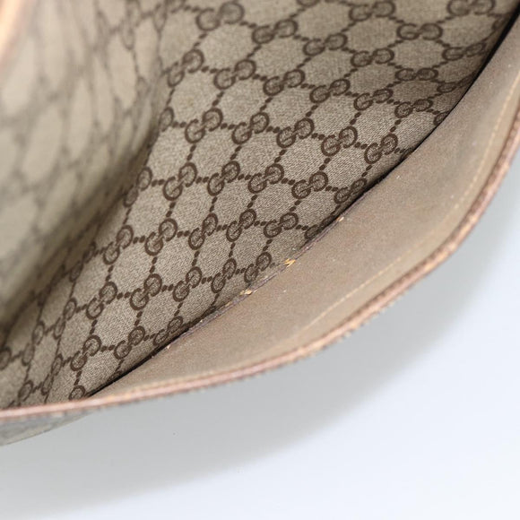 GUCCI GG Supreme Web Sherry Line Tote Bag PVC Beige Gold 378 02 003 Auth 187267
