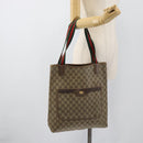 GUCCI GG Supreme Web Sherry Line Tote Bag PVC Beige Gold 378 02 003 Auth 187267-21
