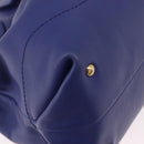 Salvatore Ferragamo Gancini Chain Shoulder Tote Bag Leather Blue Auth 187269V-9