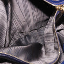 Salvatore Ferragamo Gancini Chain Shoulder Tote Bag Leather Blue Auth 187269V-28