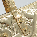 LOUIS VUITTON Monogram Miroir Bellevue GM Hand Bag Gold LV Auth 187271-8