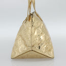 LOUIS VUITTON Monogram Miroir Bellevue GM Hand Bag Gold LV Auth 187271-3