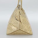 LOUIS VUITTON Monogram Miroir Bellevue GM Hand Bag Gold LV Auth 187271-4