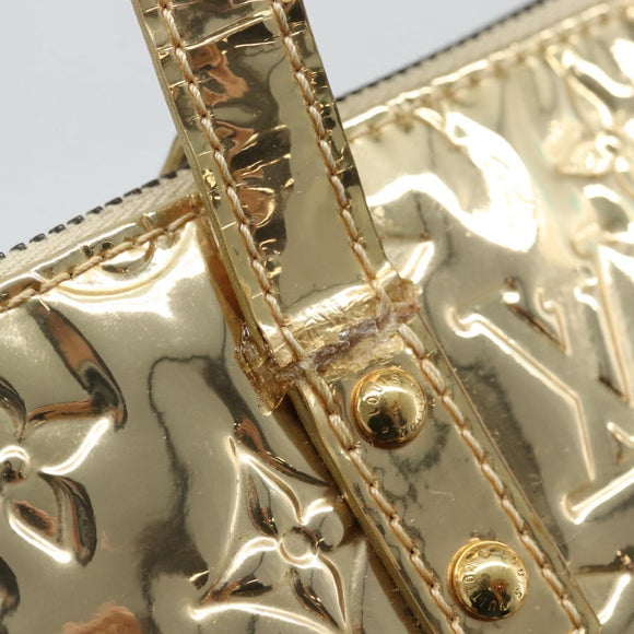 LOUIS VUITTON Monogram Miroir Bellevue GM Hand Bag Gold LV Auth 187271