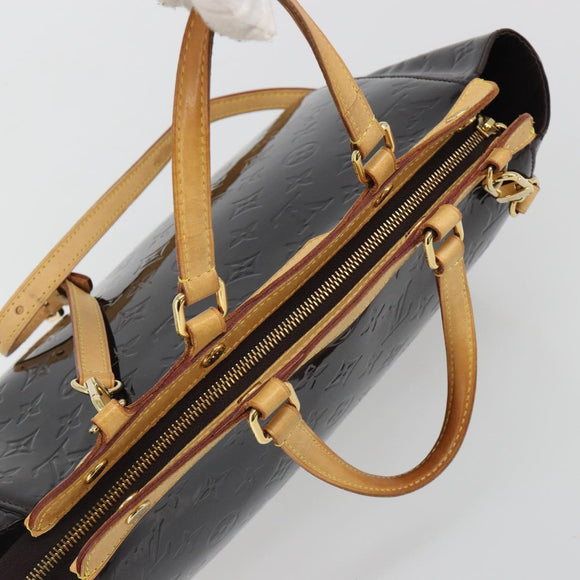 LOUIS VUITTON Monogram Vernis Blair MM Bag 2way Amarante M91619 LV Auth 187272A