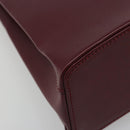 CARTIER Trinity Hand Bag Leather Bordeaux Gold Silver Auth 187273V-16