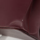 CARTIER Trinity Hand Bag Leather Bordeaux Gold Silver Auth 187273V-8