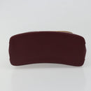 CARTIER Trinity Hand Bag Leather Bordeaux Gold Silver Auth 187273V-5