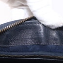 MCM Boston Bag PVC Leather 2way White Gold Auth 187279-19