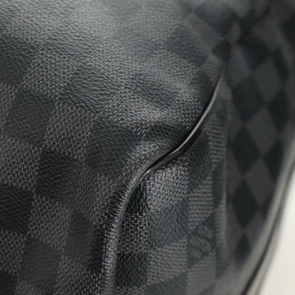 LOUIS VUITTON Damier Graphite Keepall Bandouliere 55 Bag N41413 LV Auth 187280V