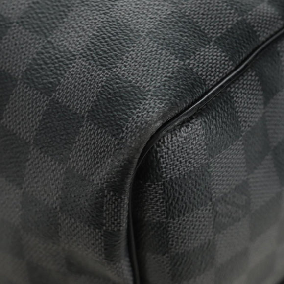 LOUIS VUITTON Damier Graphite Keepall Bandouliere 55 Bag N41413 LV Auth 187280V