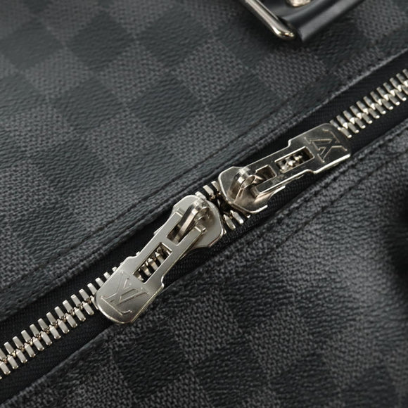 LOUIS VUITTON Damier Graphite Keepall Bandouliere 55 Bag N41413 LV Auth 187280V