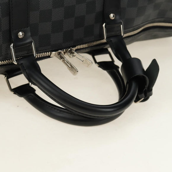 LOUIS VUITTON Damier Graphite Keepall Bandouliere 55 Bag N41413 LV Auth 187280V
