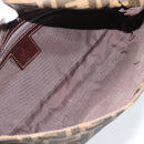 FENDI Zucca Canvas Mamma Baguette Shoulder Bag Black Brown Auth 187283V-16