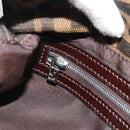 FENDI Zucca Canvas Mamma Baguette Shoulder Bag Black Brown Auth 187283V-19