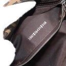 FENDI Zucca Canvas Mamma Baguette Shoulder Bag Black Brown Auth 187283V-21