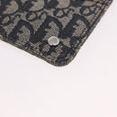 Christian Dior Trotter Canvas Pouch Navy Silver Auth 187284V-14