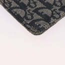 Christian Dior Trotter Canvas Pouch Navy Silver Auth 187284V-15