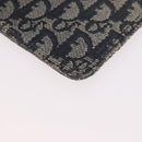 Christian Dior Trotter Canvas Pouch Navy Silver Auth 187284V-16
