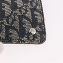 Christian Dior Trotter Canvas Pouch Navy Silver Auth 187284V-9