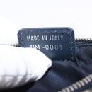 Christian Dior Trotter Canvas Pouch Navy Silver Auth 187284V-12