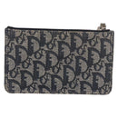 Christian Dior Trotter Canvas Pouch Navy Silver Auth 187284V-2