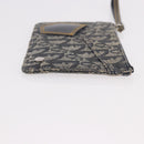 Christian Dior Trotter Canvas Pouch Navy Silver Auth 187284V-3
