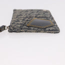 Christian Dior Trotter Canvas Pouch Navy Silver Auth 187284V-4