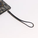 Christian Dior Trotter Canvas Pouch Navy Silver Auth 187284V-7