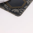 Christian Dior Trotter Canvas Pouch Navy Silver Auth 187284V-8