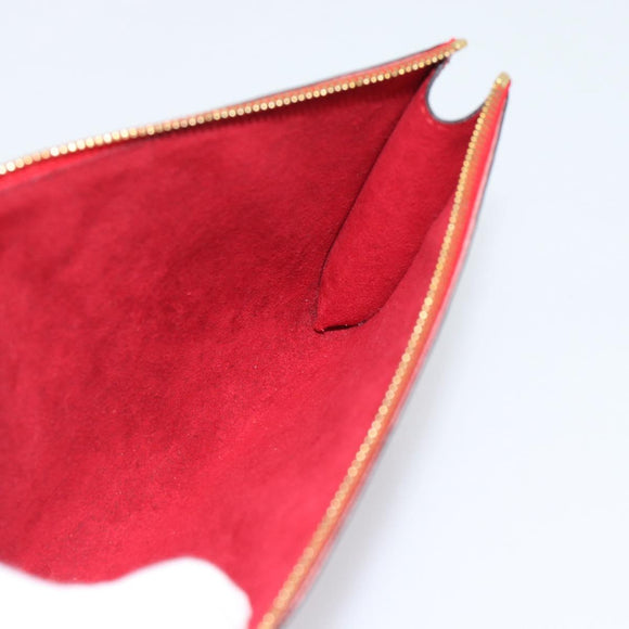 LOUIS VUITTON Epi Pochette Accessoires Pouch Red M52947 LV Auth 187289A