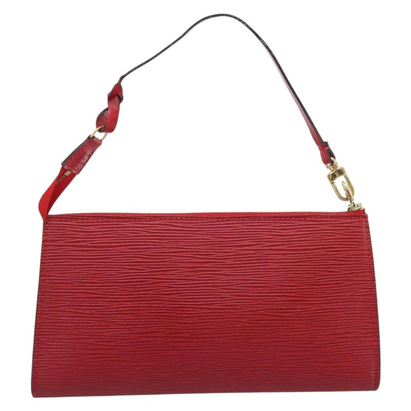 LOUIS VUITTON Epi Pochette Accessoires Pouch Red M52947 LV Auth 187289A