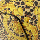 Gianni Versace Boston Bag PVC Canvas 2way Yellow Gold Auth 187294-15