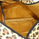 Gianni Versace Boston Bag PVC Canvas 2way Yellow Gold Auth 187294-19