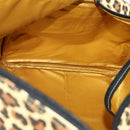 Gianni Versace Boston Bag PVC Canvas 2way Yellow Gold Auth 187294-20