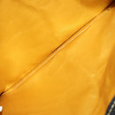 Gianni Versace Boston Bag PVC Canvas 2way Yellow Gold Auth 187294-23