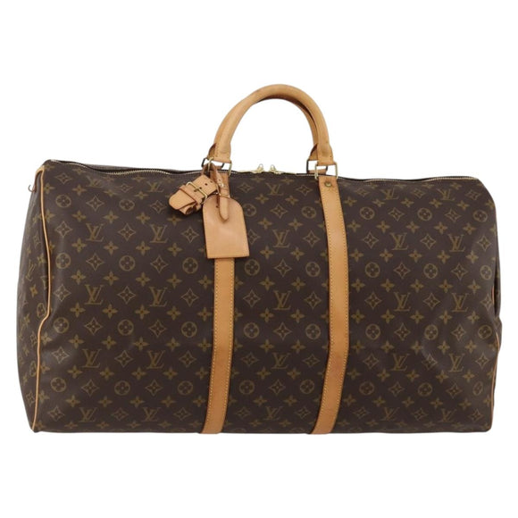 LOUIS VUITTON Monogram Keepall 60 Boston Bag M41422 LV Auth 187296V
