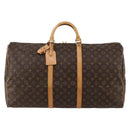 LOUIS VUITTON Monogram Keepall 60 Boston Bag M41422 LV Auth 187296V-13