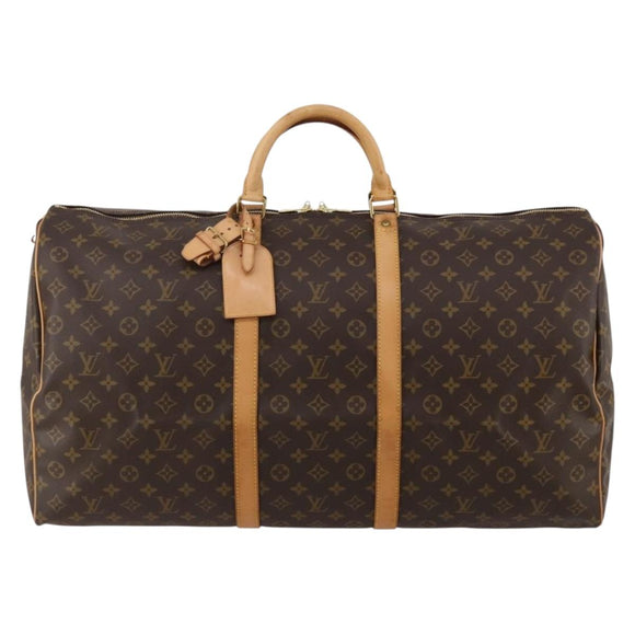 LOUIS VUITTON Monogram Keepall 60 Boston Bag M41422 LV Auth 187296V