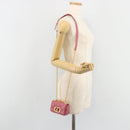 Christian Dior Chain Caro Canage Shoulder Bag Lamb Skin Pink Gold Auth 187297SAM-21
