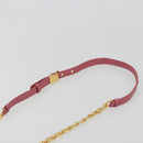 Christian Dior Chain Caro Canage Shoulder Bag Lamb Skin Pink Gold Auth 187297SAM-8