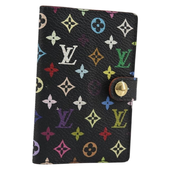 LOUIS VUITTON Multicolor Carnet de Val Mini Agenda Black M92652 Auth 187298V
