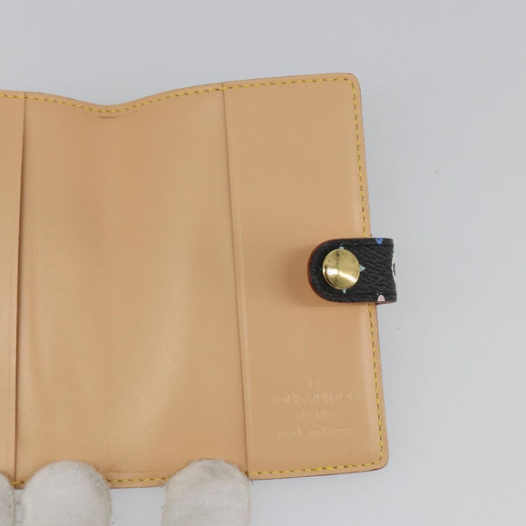 LOUIS VUITTON Multicolor Carnet de Val Mini Agenda Black M92652 Auth 187298V