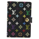 LOUIS VUITTON Multicolor Carnet de Val Mini Agenda Black M92652 Auth 187298V-13