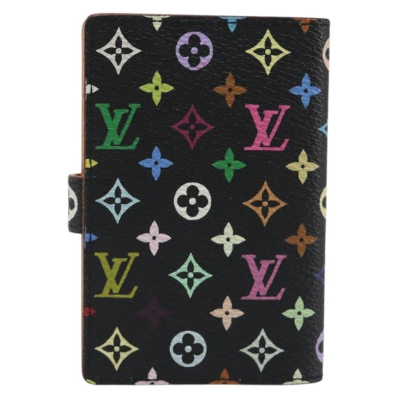 LOUIS VUITTON Multicolor Carnet de Val Mini Agenda Black M92652 Auth 187298V