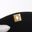 CHANEL Matelasse Chain Shoulder Bag Satin Black Gold CC Auth 187299V-20