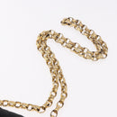 CHANEL Matelasse Chain Shoulder Bag Satin Black Gold CC Auth 187299V-8