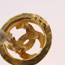 CHANEL COCO Mark Earring Metal Gold Tone CC Auth 187301M-11